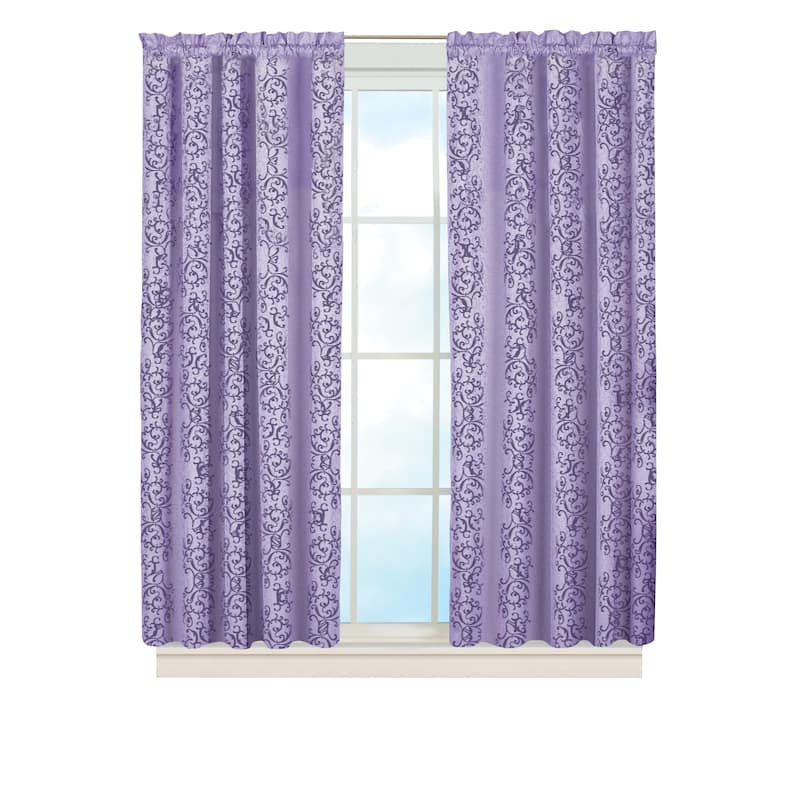 Scroll Insulated Sheen Curtain Panel