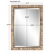 preview thumbnail 3 of 5, Coconut Shell Framed Wall Mirror - 39.5" - Brown and Gold