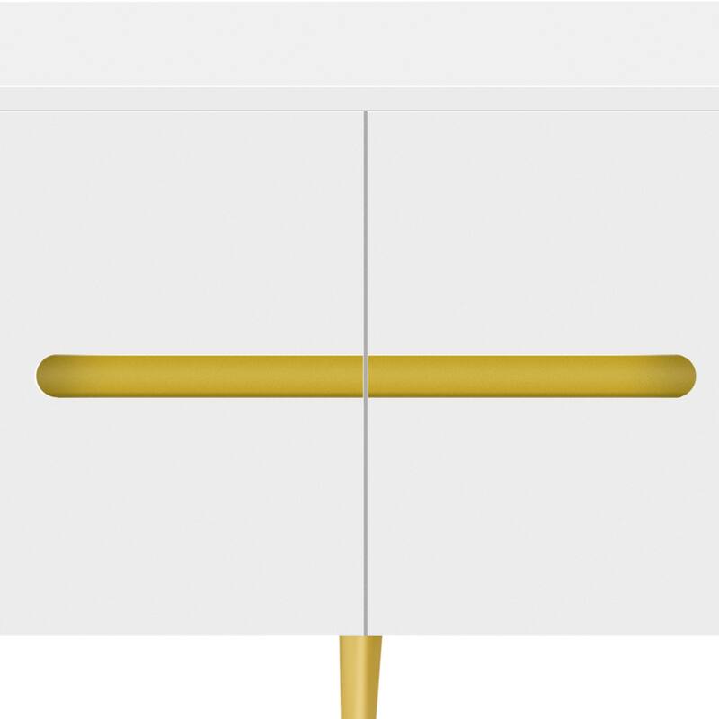 Roomfitters Minimalist TV Stand for up to 85 Inch TV, Entertainment Center with Four Spacious Cabinets