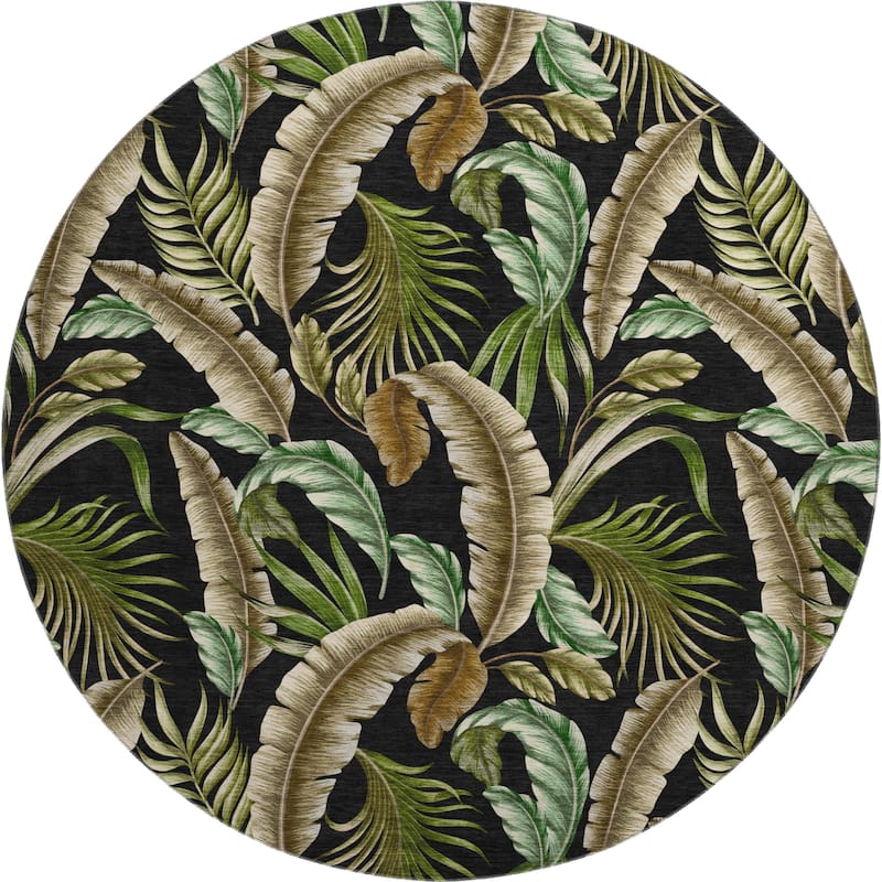 Premium Washable Super Soft Tropical Palms Mayfield Rug