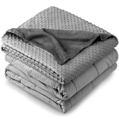 Bare Home Weighted Blanket with Cover for Adults and Kids - Improved Heavy Blanket with Premium Glass Beads