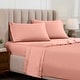 preview thumbnail 28 of 31, Superior Egyptian Cotton 1500 Thread Count Deep Pocket Solid Sheet Set King - Dusted Rose