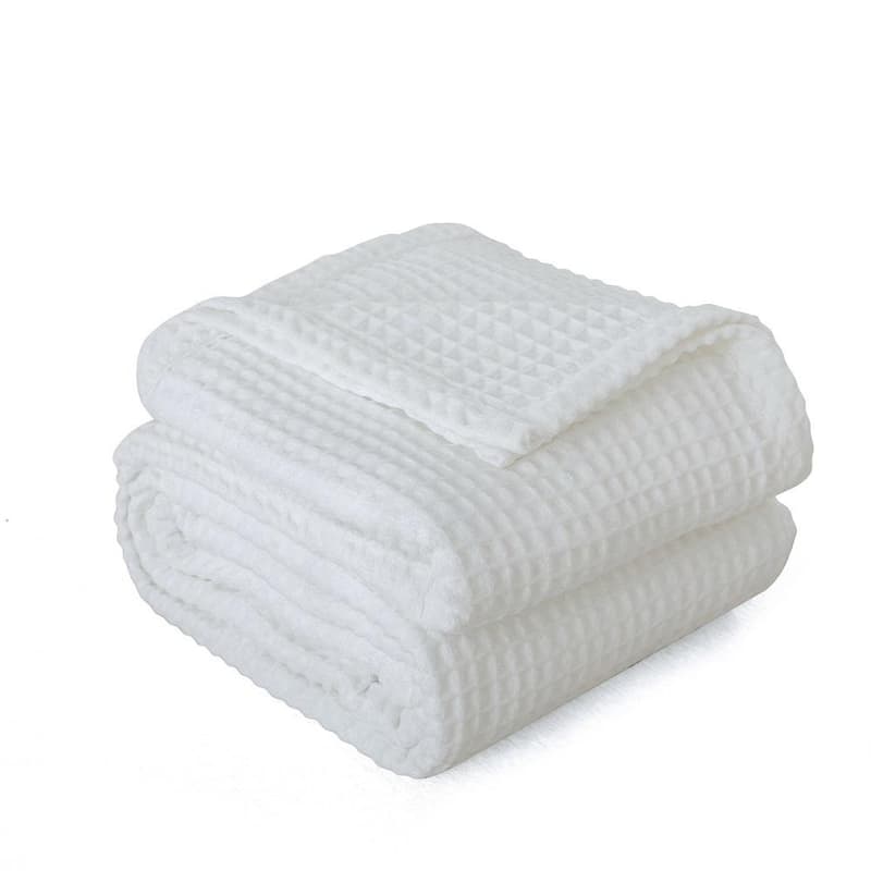 Fluffy Waffle Weave Chenille Throw Blanket