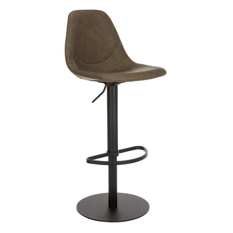 SAFAVIEH Mady Adjustable Swivel Bar Stool - 17.3" x 20" x 33.5-43.5" - 17Wx20Dx44H