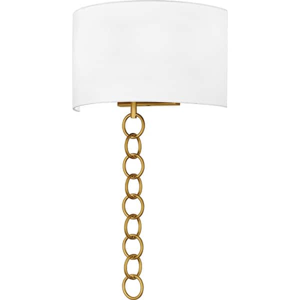 slide 2 of 8, Baynes 2-Light Brushed Gold Wall Sconce