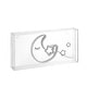 preview thumbnail 4 of 4, JONATHAN Y Moon 11.8" Contemporary Glam Acrylic Box USB Operated LED Neon Light, Pink/Yellow
