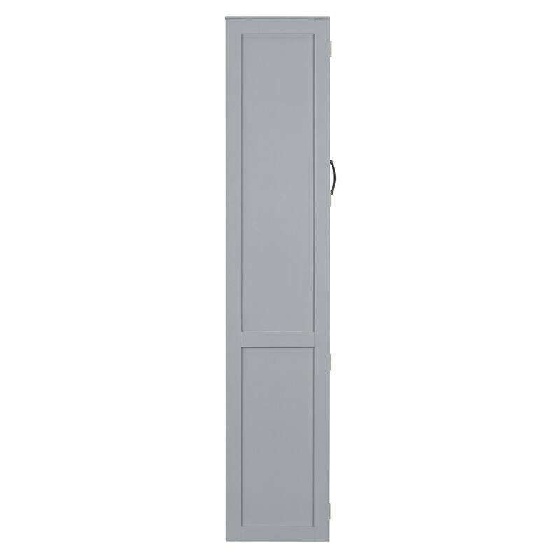 Full/Queen Size Murphy Bed Wall Bed with LED Lights and Storage Cabinet, Foldable Murphy Cabinet Bed with Open Storage Shelves