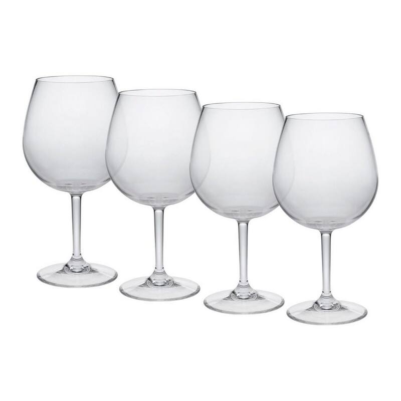 Plastic Wine Glasses Set of 4 (23oz), BPA Free Tritan Wine Glass Set - Clear