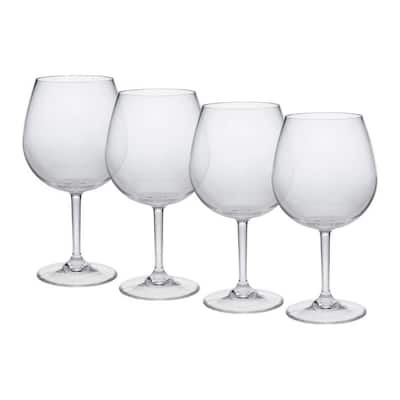 Plastic Wine Glasses Set of 4 (23oz), BPA Free Tritan Wine Glass Set