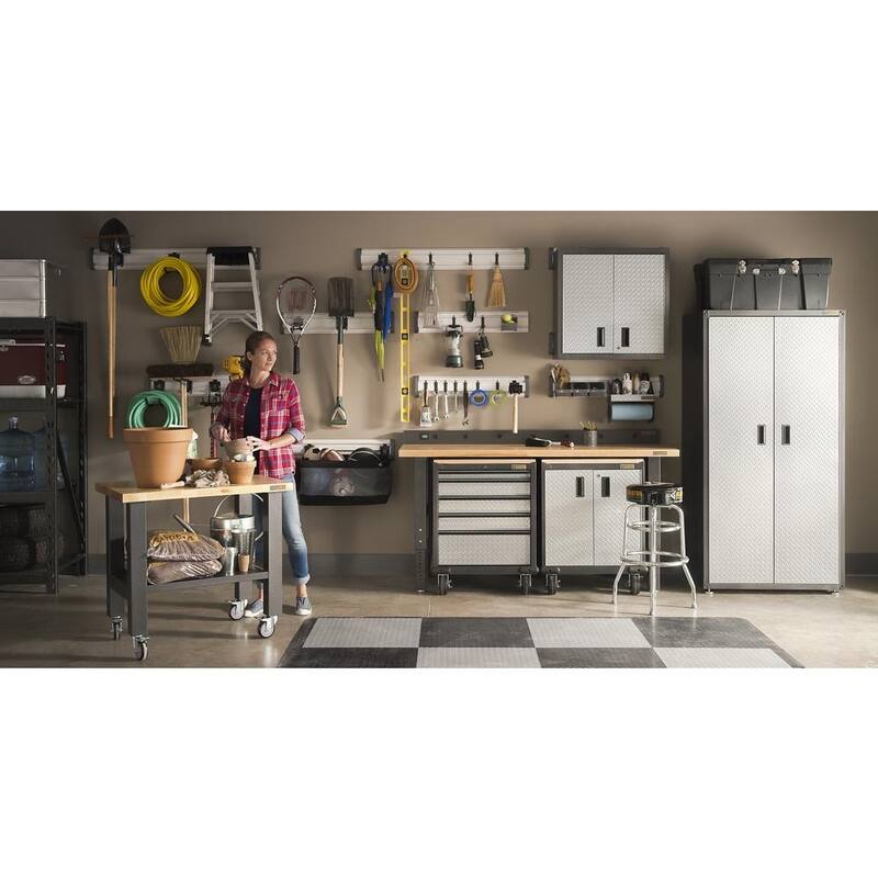 Gladiator GarageWorks 6-foot Adjustable Height Hardwood Workbench - Black