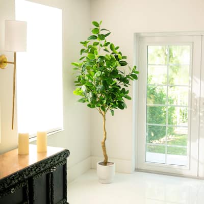 Artificial Ficus Audrey Potted Tree - 7' - Unlit