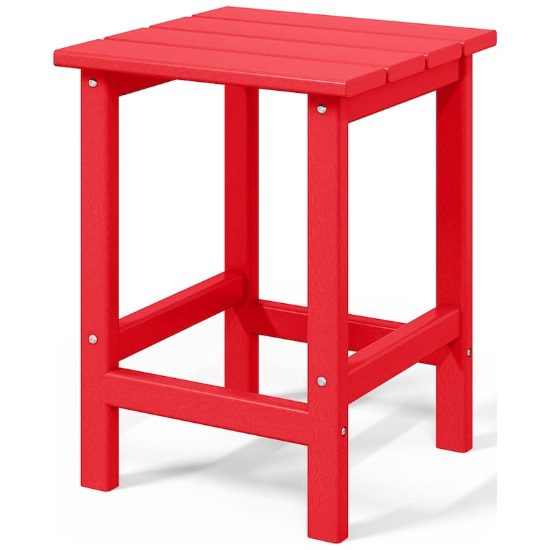 Aderson Outdoor Poly Adirondack Chair with Side Table and Ottoman