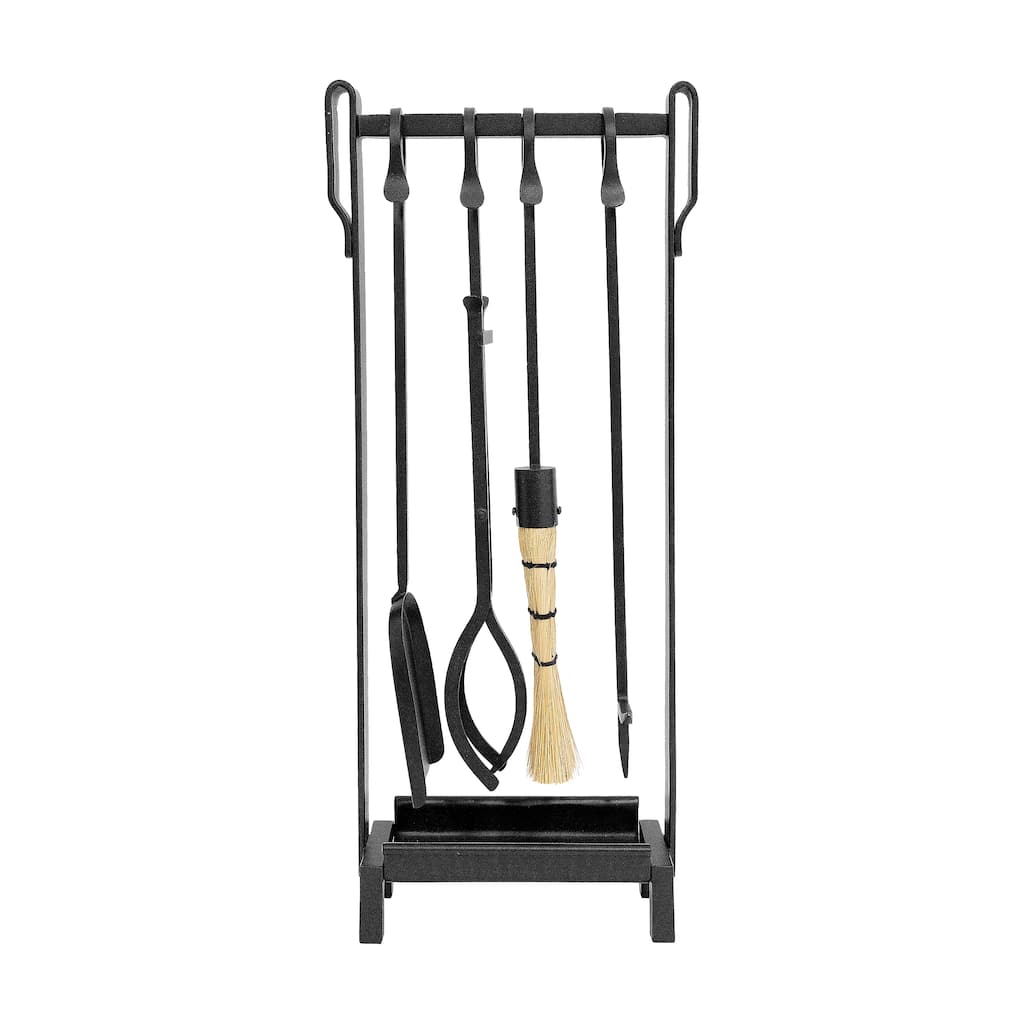 Achla Designs 30 H. Shepherd's Hook Inline Tool Set, Black