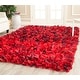 preview thumbnail 1 of 175, SAFAVIEH Handmade Rio Shag Chihoko 3.5-inch Extra Thick Decorative Rug 4' x 6' - Red/Multi - Rectangle
