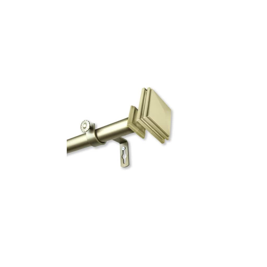 Adjustable Curtain Rod 1" Light Gold, 160-240" Extendable Rod for Windows & Showers - M