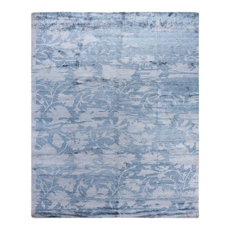 Modern One-of-a-Kind Hand-Knotted Area Rug, Gray - 8' 2" x 9' 10"