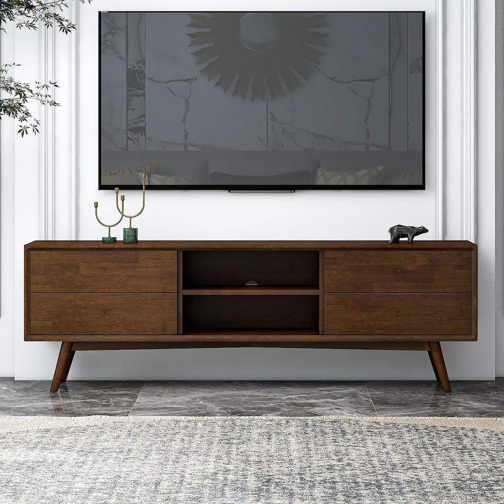 Novela Mid-Century TV Stand in Brown for TVs up to 80"