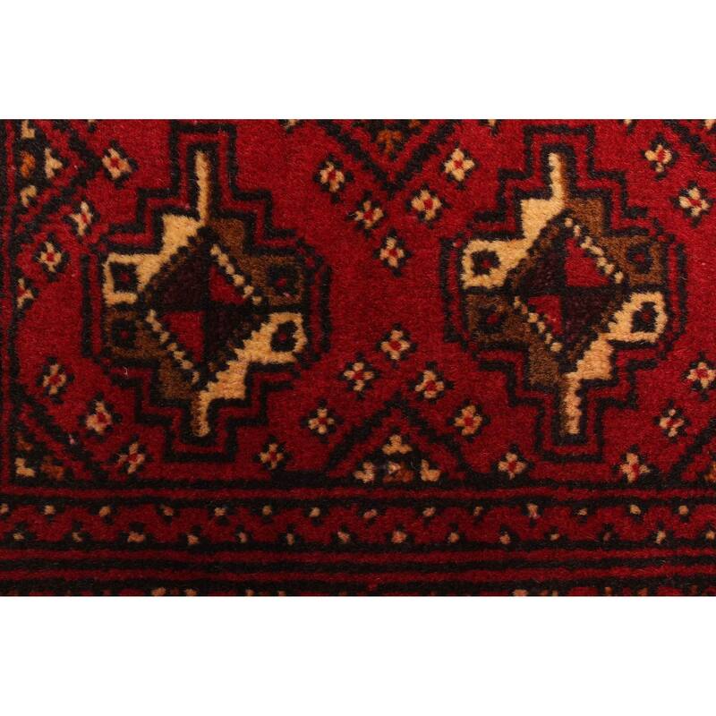 ECARPETGALLERY Hand-knotted Teimani Red Wool Rug - 2'11 x 4'7