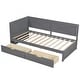 preview thumbnail 13 of 13, Twin Platform Daybed with 2 Drawers, Wood Daybed Grey