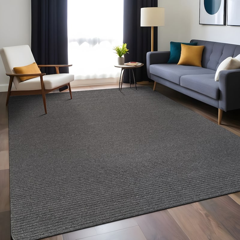 Beverly Rug Solid Color Non-Slip Rubber Back Washable Indoor Area Rug
