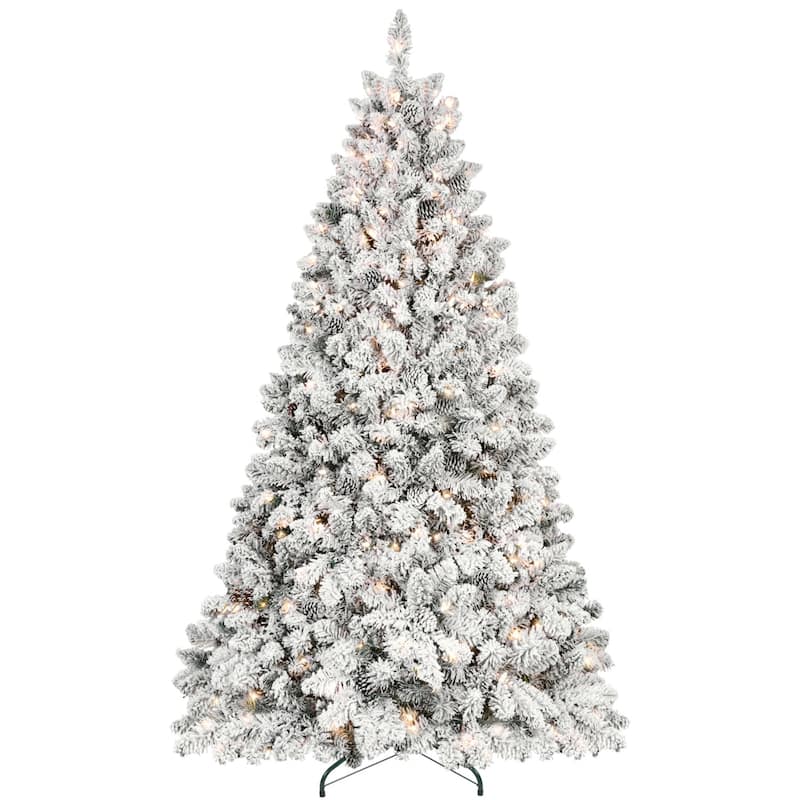 Snow-Flocked Artificial Christmas Tree - N/A