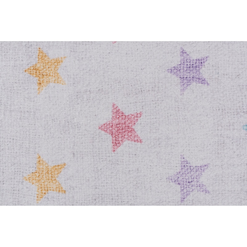 Dynamic Rugs Kidz Ivory/Multi Polyester Children's Area Rug