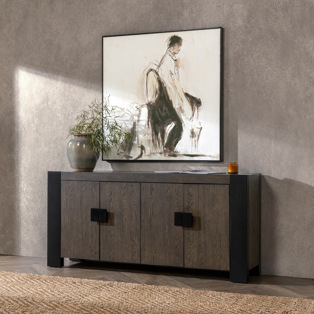 Classic Home Deaven Solid Wood 4Dr Buffet