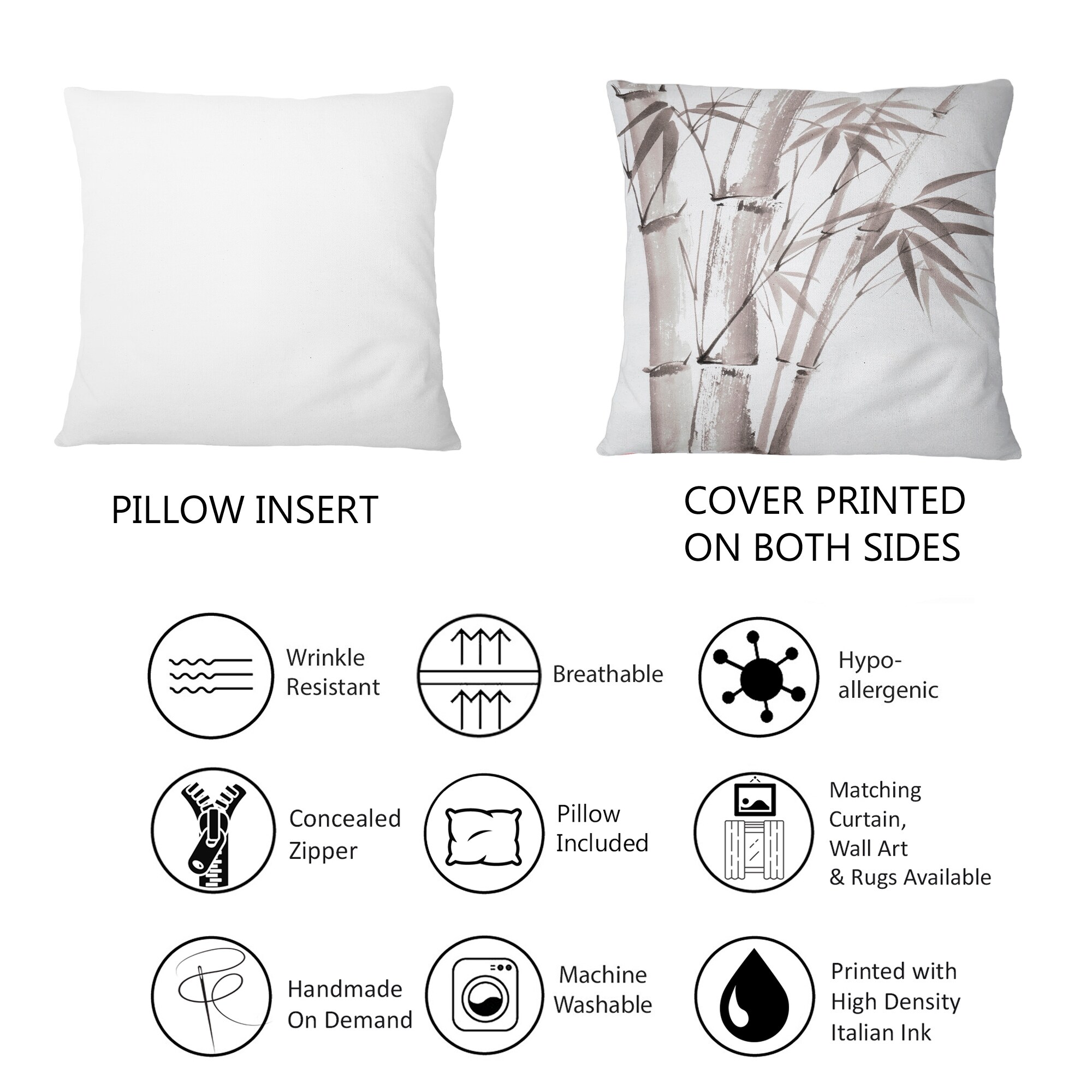 Designart 'Palm Bamboo Detail III' Traditional Printed Throw-image