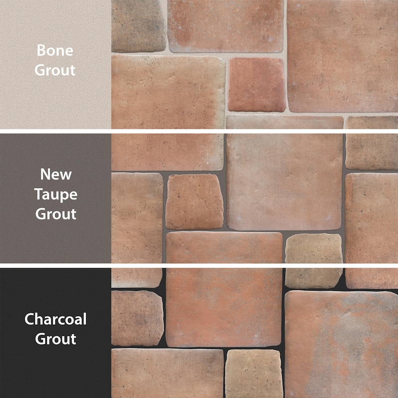Merola Tile Benisa Marelle Cotto with Cotto Taco 11-7/8" x 17-3/4" Porcelain Floor and Wall Tile - Case (22 Tiles)