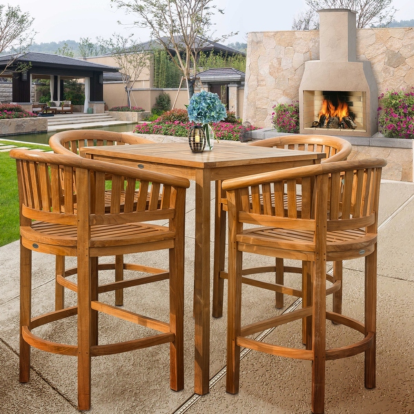 Teak wood store bar table