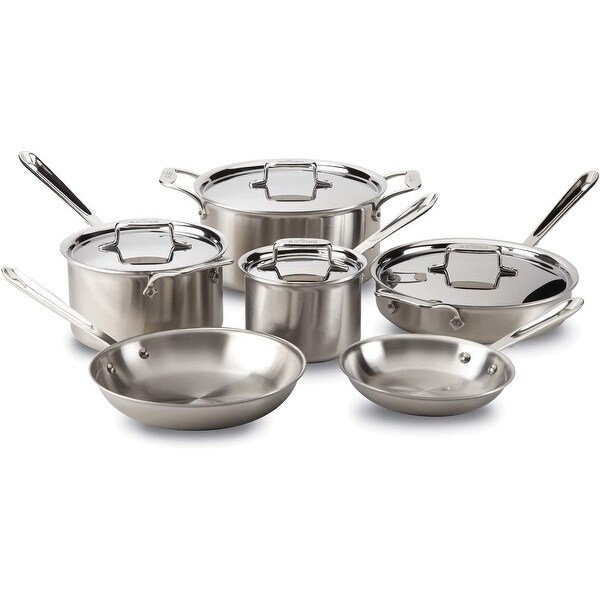 All-Clad D5 5-Ply Brushed Stainless Steel Cookware Set (10 Piece