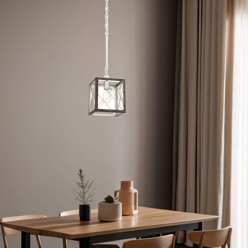 Kiro 1-light Modern Farmhouse Rectangle Pendant Light with UL Certified - N/A
