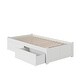 preview thumbnail 3 of 5, Concord Twin Platform Bed with Footboard and 2 Bed Drawers in White