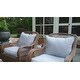 Sunbrella Canvas Granite Corded Indoor/ Outdoor Deep Seating Chair Cushion