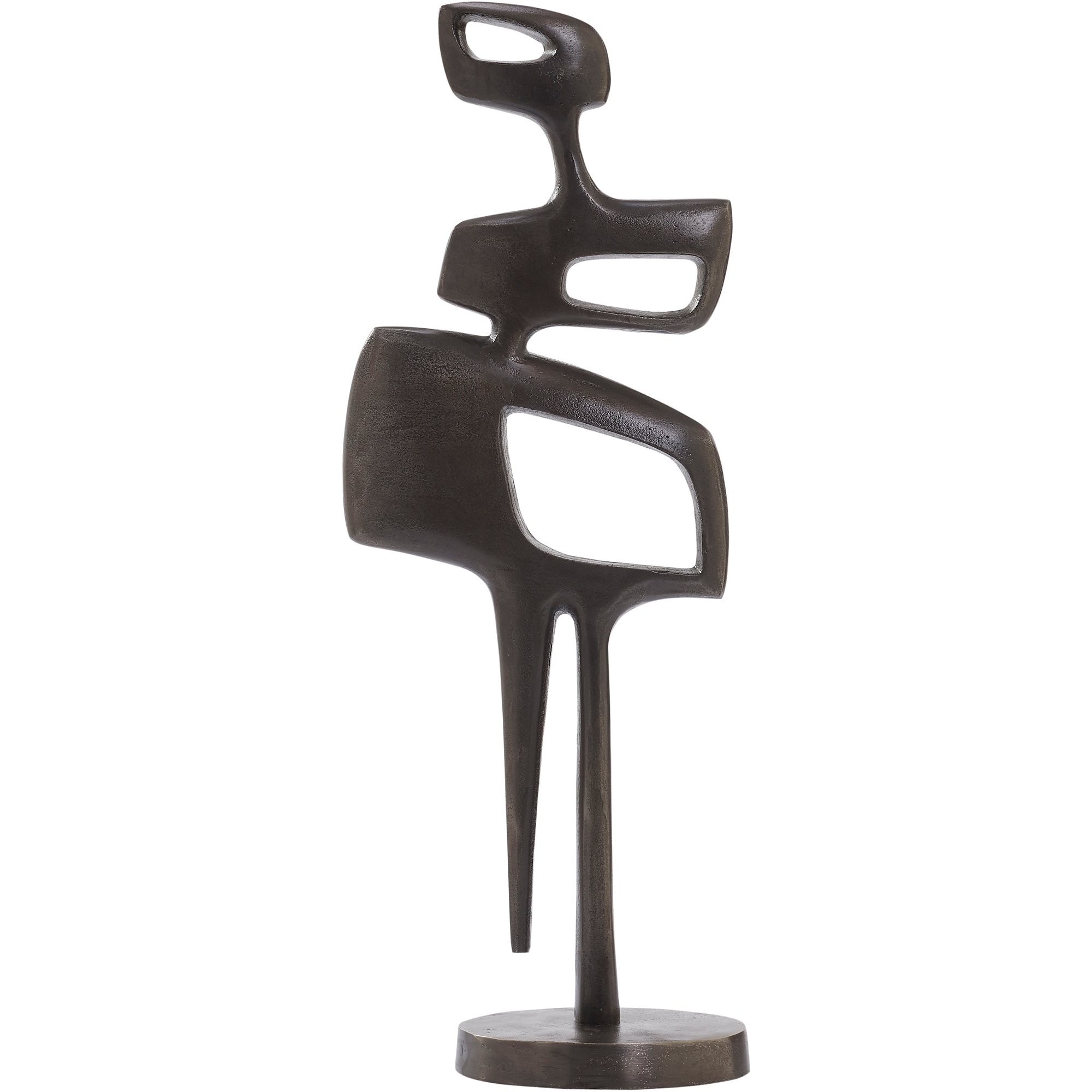Renwil Pacino Indoor Aluminum Statue, Antique Nickel