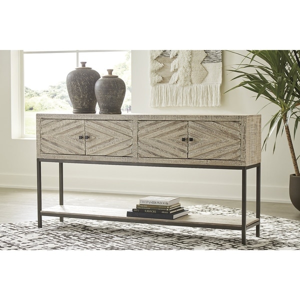 Roanley Distressed White Console Sofa Table. Opens flyout.