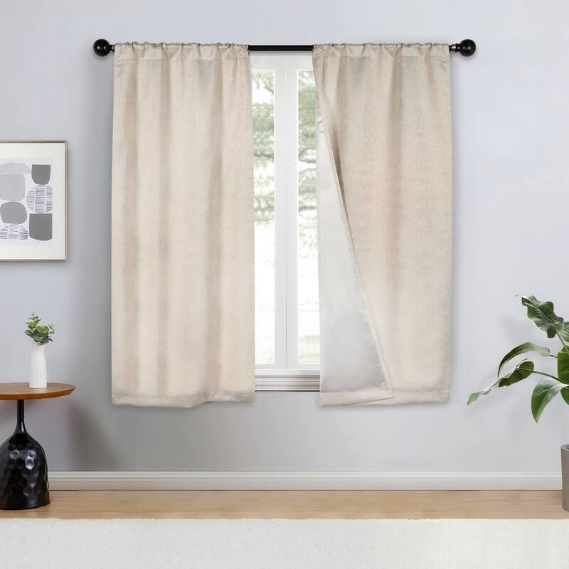 Superior Senna Washable Room Darkening Curtains, Set of 2 Panels