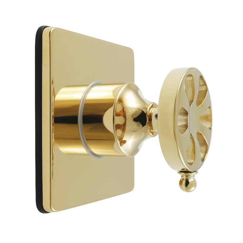 Belknap Single-Handle Three-Way Diverter Valve with Square Trim Kit - Polished Brass