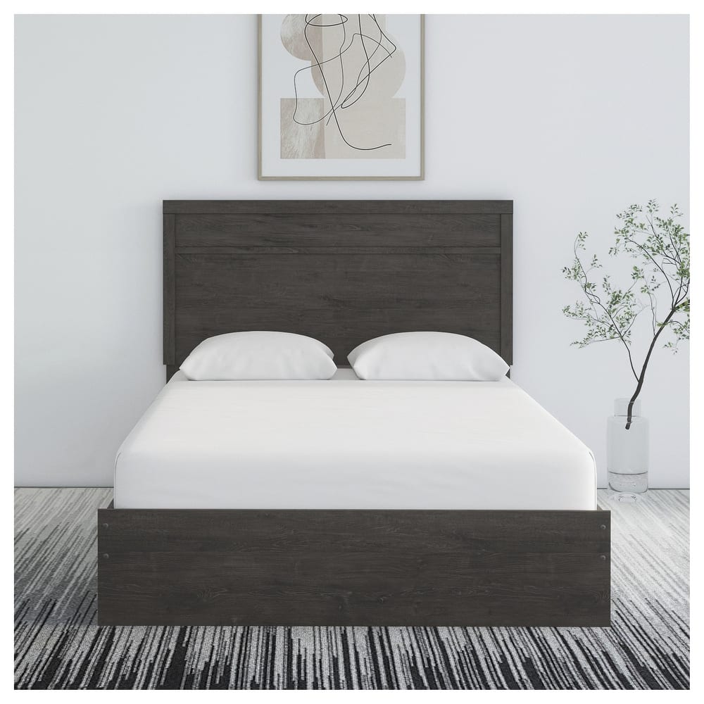 Belachime Black Panel Bed
