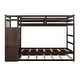 preview thumbnail 37 of 43, Wood Twin Over Twin Bunk Bed with Trundle and Staircase