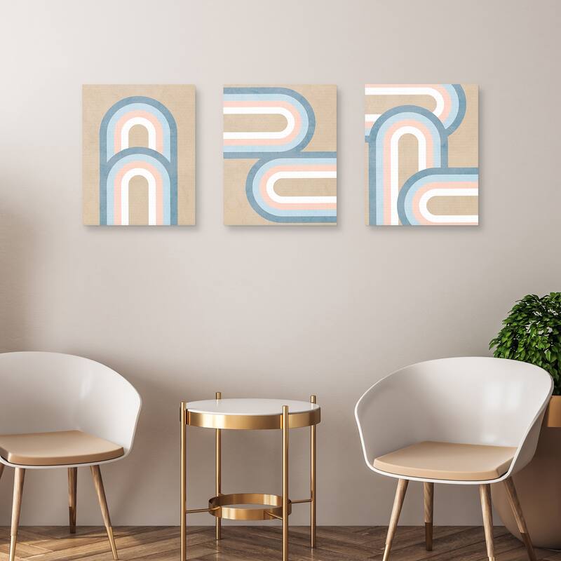 Double the Rainbow 1, Double the Rainbow 2, Rainbow Connection by Dominique Vari Canvas Art Prints