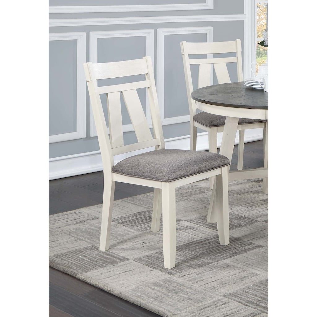 Upholstered Dining Chair White Finish Dining Room Furniture