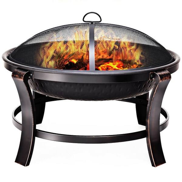 Shop Costway 30 Outdoor Fire Pit Bbq Portable Camping Firepit