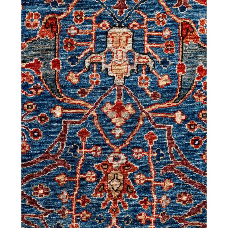 Serapi One-of-a-Kind Hand-Knotted Area Rug - Blue - 8' 0" x 9' 11"