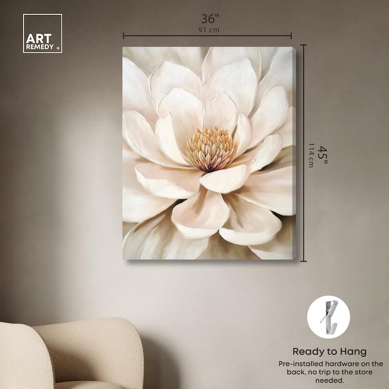 Golden Heart Canvas by Art Remedy, Gallery Wrapped