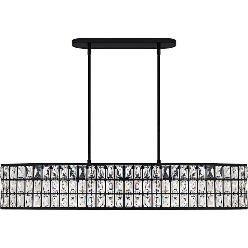 Gibson 5-Light Matte Black Linear Chandelier