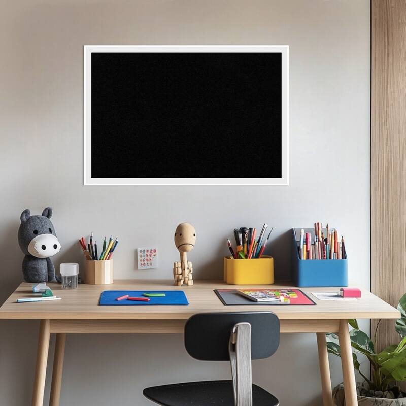 Incline White Wood Framed Cork Board - Bulletin Board, Organization Board, Pin Board