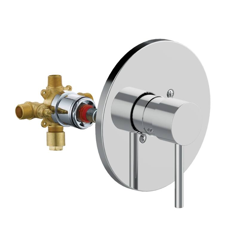 Design House 594333 Eastport II Pressure Balanced Valve Trim Only with - Polished Chrome - Polished Chrome
