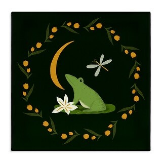 Stupell Frog & Moon Garland Canvas Wall Art Design By Michelle Ingari Designs