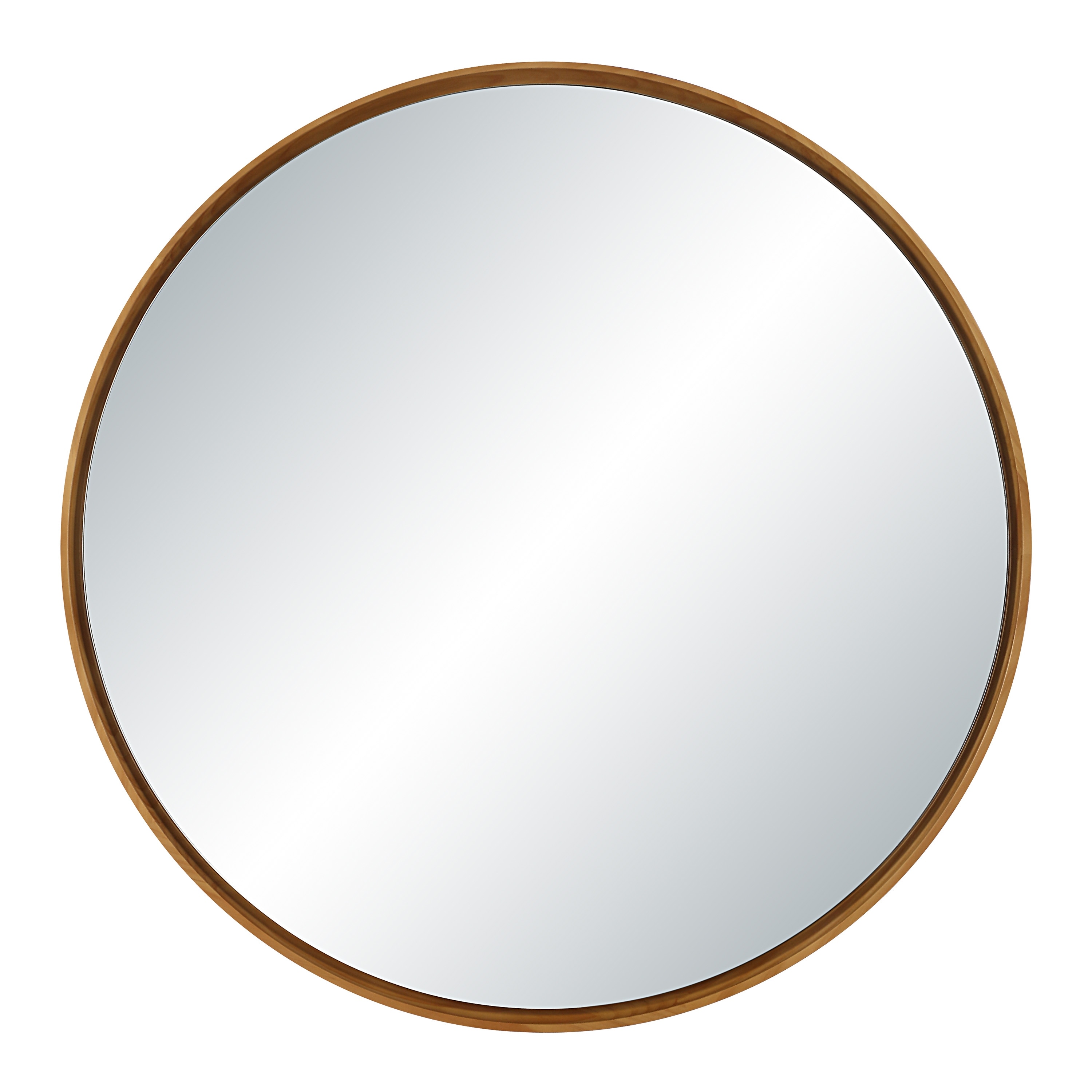 Renwil Canna 36" H x 36" W Wall Mirror, Beige - Beige/Silver